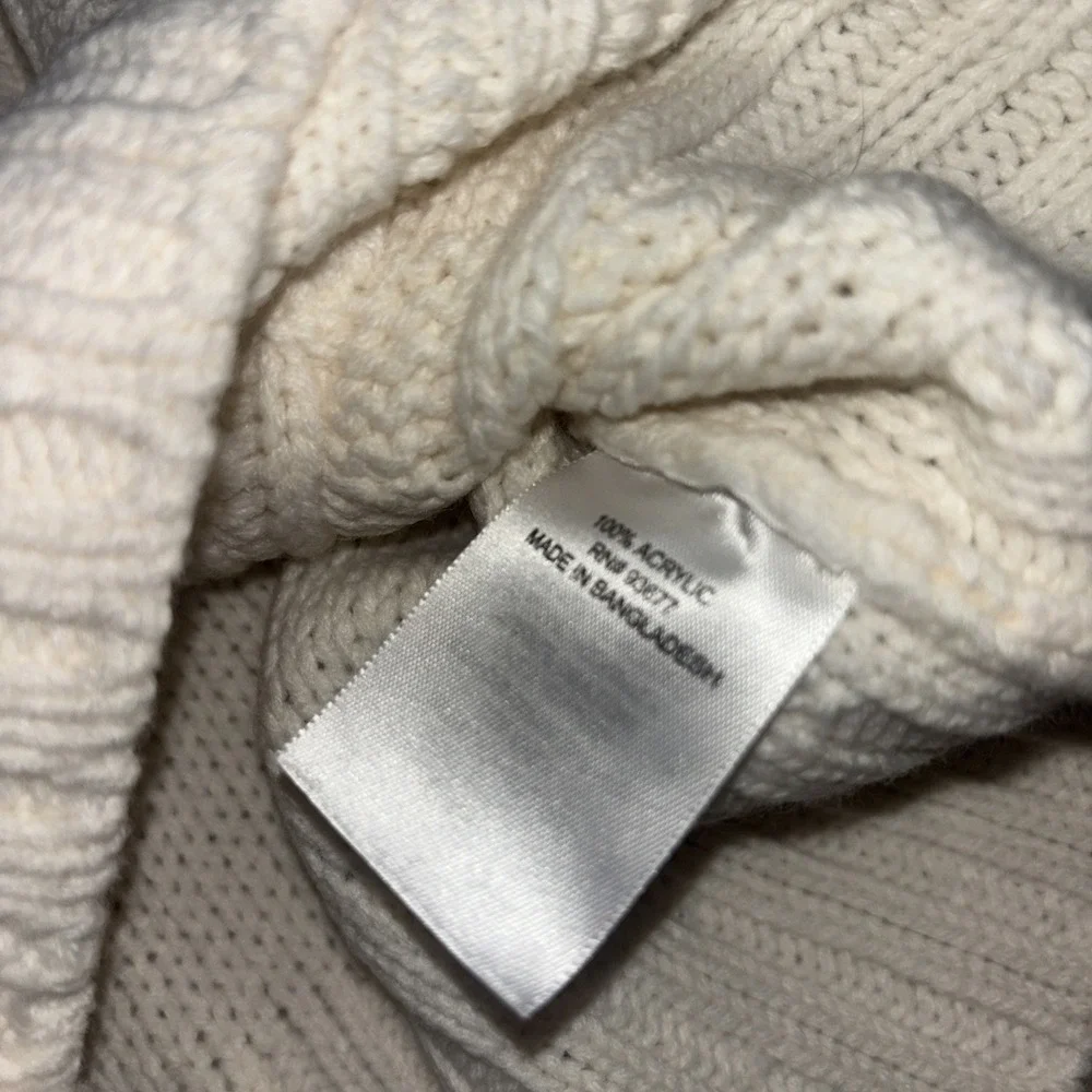 NEW St John's Bay Women's Ivory Cardigan Sweater Button Down Collared Size XL - Picture 9 of 9